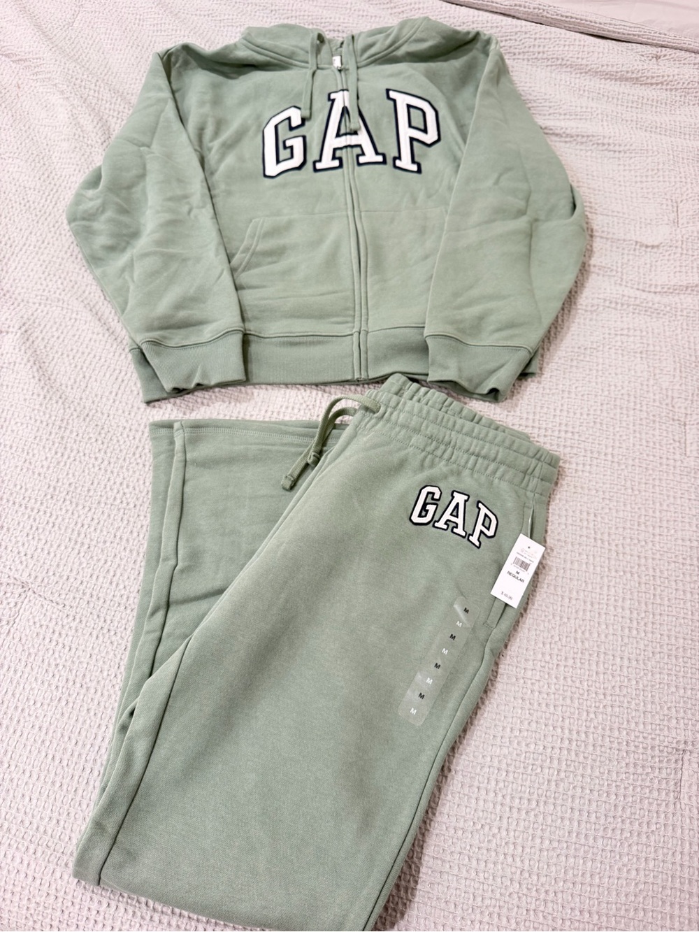 GAP Green Hooded Zip Sweatshirt & Sweatpants Set